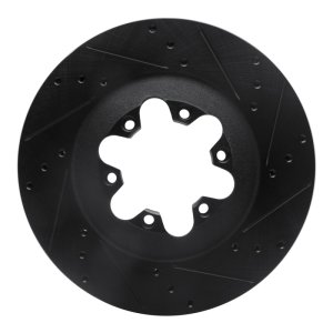 Chevrolet Colorado Brake Rotor (1) - Front Right - R1 Concepts - Drilled & Slotted - Black - `09-`12